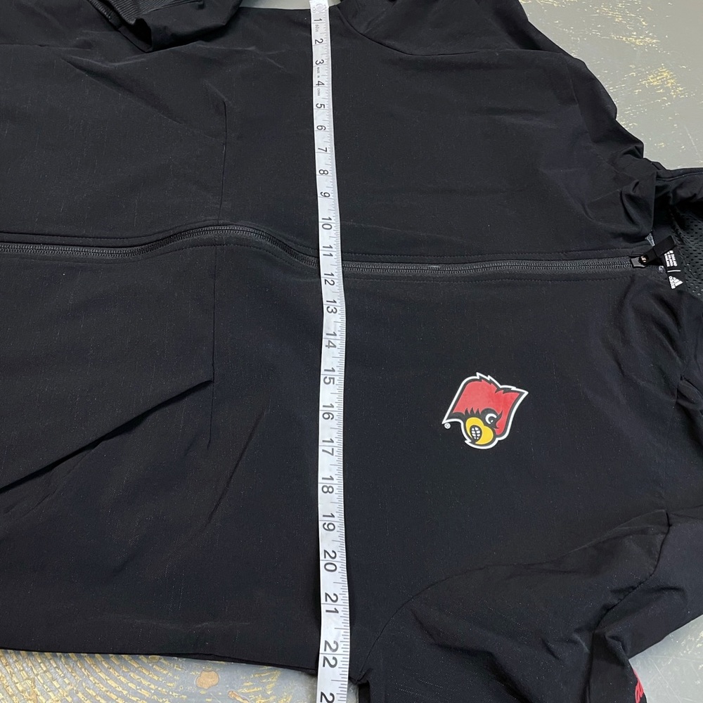 Adidas Louisville Cardinals Full Zip Hooded Jacket Large Soccer Basketball - Picture 6 of 9